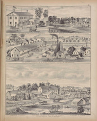 Flouring & Grist Mill, Jewett's Coopering, Sardinia Hotel, H.S. Hawkins Residence, New York 1880 - Old Town Map Reprint - Erie Co. Atlas 61