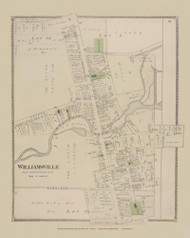 Williamsville, New York 1880 - Old Town Map Reprint - Erie Co. Atlas 65