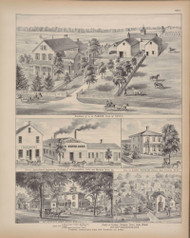 Residences of Parker, Goslin & Hoag -  Goslin Foundry, New York 1880 - Old Town Map Reprint - Erie Co. Atlas 66A