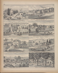 Residences of Gates, Tuttle, Tyler, West, Zurbrick, Buffam, Luders & Strong, New York 1880 - Old Town Map Reprint - Erie Co. Atlas 78