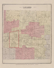 Lancaster, New York 1880 - Old Town Map Reprint - Erie Co. Atlas 80