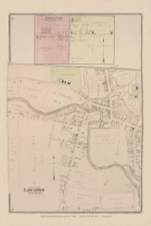 Lancaster Village, New York 1880 - Old Town Map Reprint - Erie Co. Atlas 82-83
