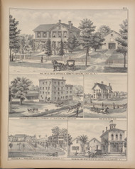 Stein, Banks, Drysdale & Long Residences - Flouring Mills, Meat Market, New York 1880 - Old Town Map Reprint - Erie Co. Atlas 104A