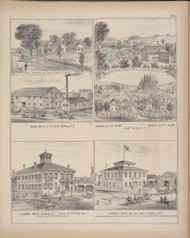 Farmers' Hotel, O'Brian's Hotel, Dart Planing Mill, East Elma Woolen Mill, E.S. Allen Residence, New York 1880 - Old Town Map Reprint - Erie Co. Atlas 112A