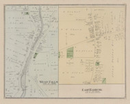 West Falls East Hamburg, New York 1880 - Old Town Map Reprint - Erie Co. Atlas 114