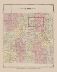 Aurora, New York 1880 - Old Town Map Reprint - Erie Co. Atlas 115