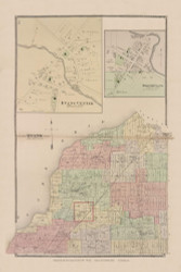 Evans, North Evans, Evans Center, New York 1880 - Old Town Map Reprint - Erie Co. Atlas 124-25