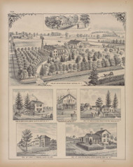 Residences of Hughes, Trapp, Green, Dimon, Hibbard & Wetherbee, New York 1880 - Old Town Map Reprint - Erie Co. Atlas 126B