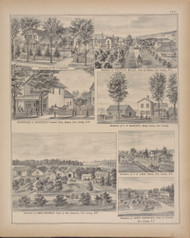 Residences of Woodward, Miller, Bartlett, Freeman, Cary & Bloodgood, New York 1880 - Old Town Map Reprint - Erie Co. Atlas 134A