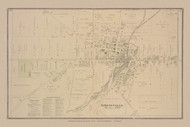 Springville, New York 1880 - Old Town Map Reprint - Erie Co. Atlas 156-57
