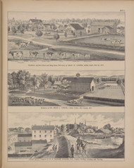 Residences of Tanner, Conger , Ransom Ayrshire Farm, New York 1880 - Old Town Map Reprint - Erie Co. Atlas 166A