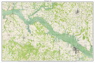 Wheeler Lake 1936 - Custom USGS Old Topo Map - Alabama