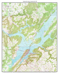 Guntersville Lake South 1948 - Custom USGS Old Topo Map - Alabama