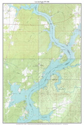 Lay Lake North 1979-1980 - Custom USGS Old Topo Map - Alabama