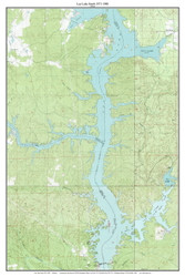 Lay Lake South 1971-1980 - Custom USGS Old Topo Map - Alabama