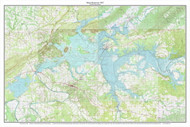 Weiss Lake 1967 - Custom USGS Old Topo Map - Alabama