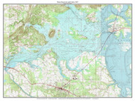 Weiss Lake & Centre 1967 - Custom USGS Old Topo Map - Alabama