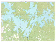 South Lake Martin 1971 - Custom USGS Old Topo Map - Alabama