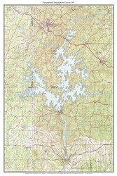 Lake Martin - 100k-250k 1981 - Custom USGS Old Topo Map - Alabama