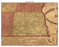 Honea Path, South Carolina 1877 Old Town Map Custom Print - Anderson Co.