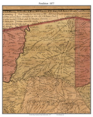 Pendleton, South Carolina 1877 Old Town Map Custom Print - Anderson Co.