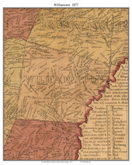 Williamston, South Carolina 1877 Old Town Map Custom Print - Anderson Co.