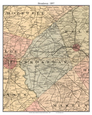Broadaway, South Carolina 1897 Old Town Map Custom Print - Anderson Co.