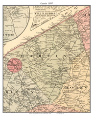 Garvin, South Carolina 1897 Old Town Map Custom Print - Anderson Co.