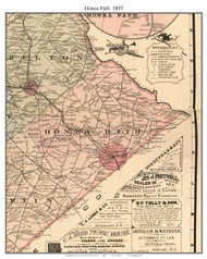 Honea Path, South Carolina 1897 Old Town Map Custom Print - Anderson Co.