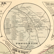 Pendleton Village, South Carolina 1897 Old Town Map Custom Print - Anderson Co.