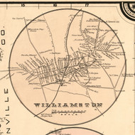 Williamston Village, South Carolina 1897 Old Town Map Custom Print - Anderson Co.