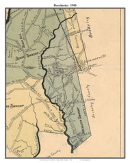 Dorchester, South Carolina 1900 Old Town Map Custom Print - Dorchester Co.