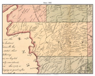 Bates, South Carolina 1882 Old Town Map Custom Print - Greenville Co.