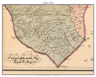 Dunklin, South Carolina 1882 Old Town Map Custom Print - Greenville Co.