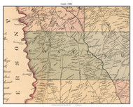 Gantt, South Carolina 1882 Old Town Map Custom Print - Greenville Co.
