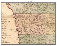 Greenville, South Carolina 1882 Old Town Map Custom Print - Greenville Co.