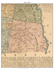 Jacks, South Carolina 1883 Old Town Map Custom Print - Laurens Co.