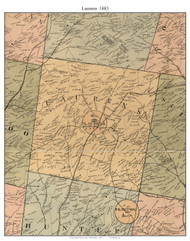 Laurens, South Carolina 1883 Old Town Map Custom Print - Laurens Co.