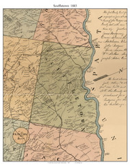 Scuffletown, South Carolina 1883 Old Town Map Custom Print - Laurens Co.
