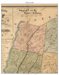 Sullivan, South Carolina 1883 Old Town Map Custom Print - Laurens Co.