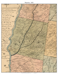 Waterloo, South Carolina 1883 Old Town Map Custom Print - Laurens Co.