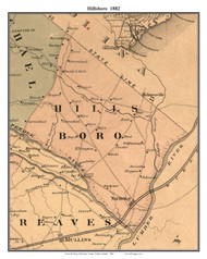 Hillsboro, South Carolina 1882 Old Town Map Custom Print - Marion Co.
