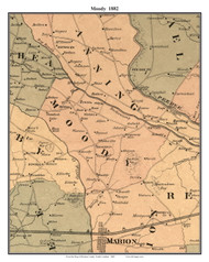 Moody, South Carolina 1882 Old Town Map Custom Print - Marion Co.
