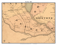 Pee Dee, South Carolina 1882 Old Town Map Custom Print - Marion Co.