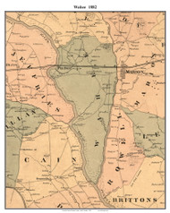 Wahee, South Carolina 1882 Old Town Map Custom Print - Marion Co.