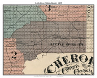 Little River, Georgia 1895 Old Town Map Custom Print - Cherokee Co.