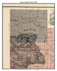 Salacoa, Georgia 1895 Old Town Map Custom Print - Cherokee Co.