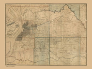 Memphis 1871 Nieberding - Old Map Reprint - Tennessee Cities