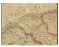Beverly, New Jersey 1859 Old Town Map Custom Print - Burlington Co.