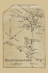 Bridgeborough Village - Chester, New Jersey 1859 Old Town Map Custom Print - Burlington Co.